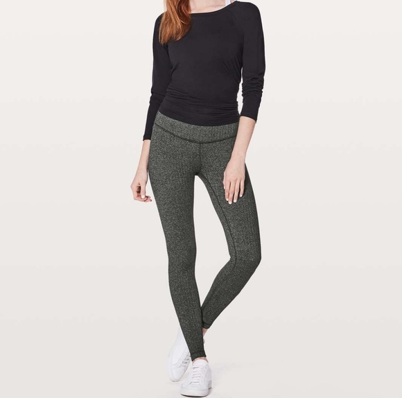 Lululemon Wunder Under Low-Rise Tight *28", Color Heathered Herringbone Size 6 - Picture 1 of 16